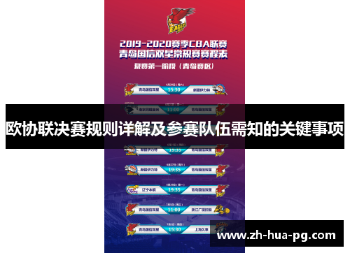 欧协联决赛规则详解及参赛队伍需知的关键事项